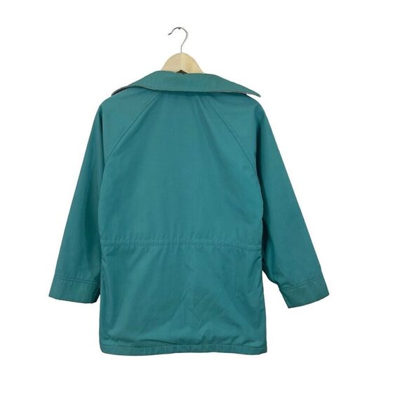 Vintage Woolrich Small Jacket Wool Plaid Lined Blue Snap USA Made Womens - Picture 2 of 16